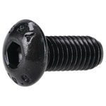 R-TECH 337376 M5 X 12 Hex Socket Button Screws Steel Black - Pack Of 100