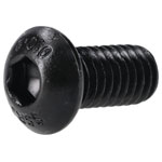 R-TECH 337380 M6 X 12 Hex Socket Button Screws Steel Black - Pack Of 100