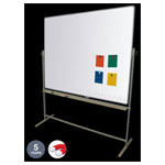 Double Sided Magnetic Mobile Whiteboard 120 x 90cm