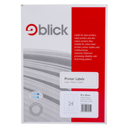 Blick Copier Labels A4 24 (70 x 35mm) per Sheet, 100 Sheets