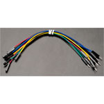 Rapid JW-D1-MF Jumper Wires Dupont Cable M-F 26AWG 1 Pin 2.54mm Pitch-15cm Pk10