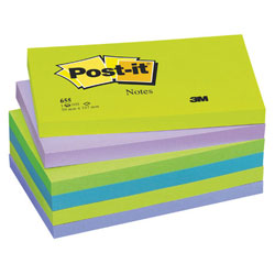 Post-it® Cool Neon Rainbow 76x127mm - Pack of 6