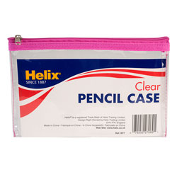 Helix M77040 Pencil Case Clear 20cm