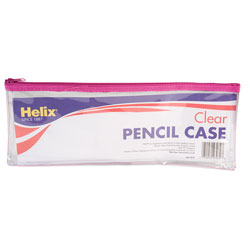 Helix M78040 Pencil Case Clear 125 x 330mm