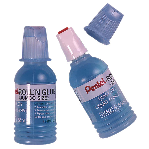 Colle en roller transparente PENTEL Roll n Glue - 55 ml - ER501-SF