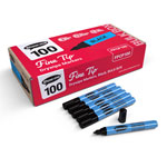 Show-me Black Fine Tip Drywipe Pens - Pack of 100