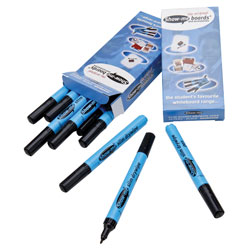 Show-me Dry Wipe Pens Black Fine - Pack of 10
