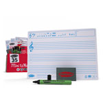 Show-me C/MRB Show-me A4 Music Ruled Mini Whiteboards, Class Pack, 35 Sets