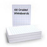 Show-me WBG100 Basics Pack 100 gridded drywipe boards