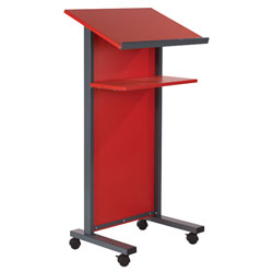 Metroplan Coloured Panel Front Lectern 1200x600x450mm Red