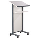 Metroplan Coloured Panel Front Lectern 1200 x 600 x 450mm White