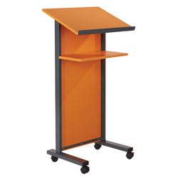 Metroplan Coloured Panel Front Lectern 1200x600x450mm Orange