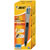 BiC 4 Colour Pen, Grey Barrel - Black, Blue, Red and Green (Pack of 12)