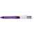 BiC 4 Colour Pen Purple Barrel - Purple, Pink, Blue and Green Grip (Pack of 12)