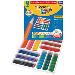 BiC Evolution Colouring Pencils Wood Free Class Pack 144