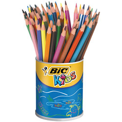 BiC Evolution Colouring Pencils Wood Free Pot 60