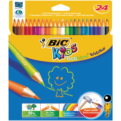 BiC Evolution Colouring Pencils Wood Free Wallet 24