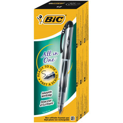 BiC All in One Ready to Use Fountain Pen Black Single