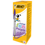 BiC Cristal Fun Ball Pen Purple Box of 20