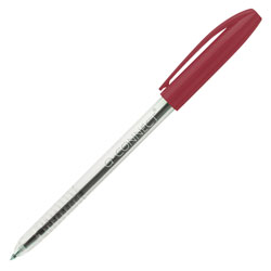 Q-Connect KF02459 Medium Red Stick Ballpoint Pen (Pack of 20)