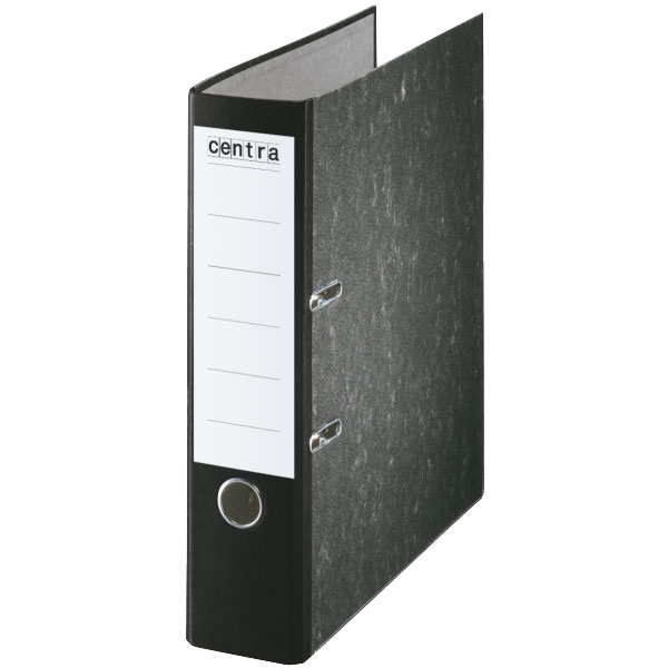  Lever Arch File 75mm Paper Over Board With Metal Shoe Black