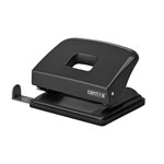 Rapid Plastic Hole Punch, 20 Sheets 80gsm Capacity, 2-Hole, Black