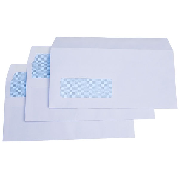 Rapid Dl White Self Seal Wallet Envelope with Window - Box of 1000