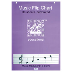Rhino REMFC Music Flipchart - Pack of 5