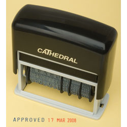Cathedral Self Inking Date Stamp (Multi-Word)