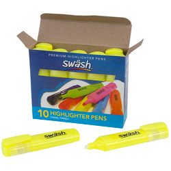 Swäsh Premium Yellow Highlighters Pack of 10