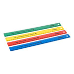 Re:create Recycled Shatter Resistant Coloured Rulers, 30cm Pack of 100