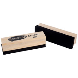 Show-me Wooden Handled Board Erasers, Large (Class Pack of 12)