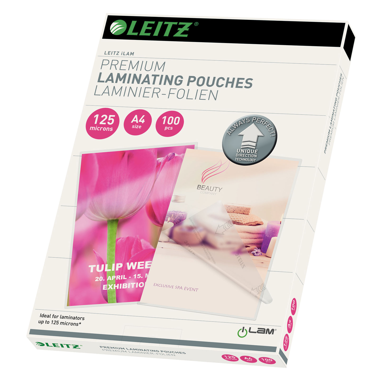 Laminating pouches Leitz A4 UDT 80 microns