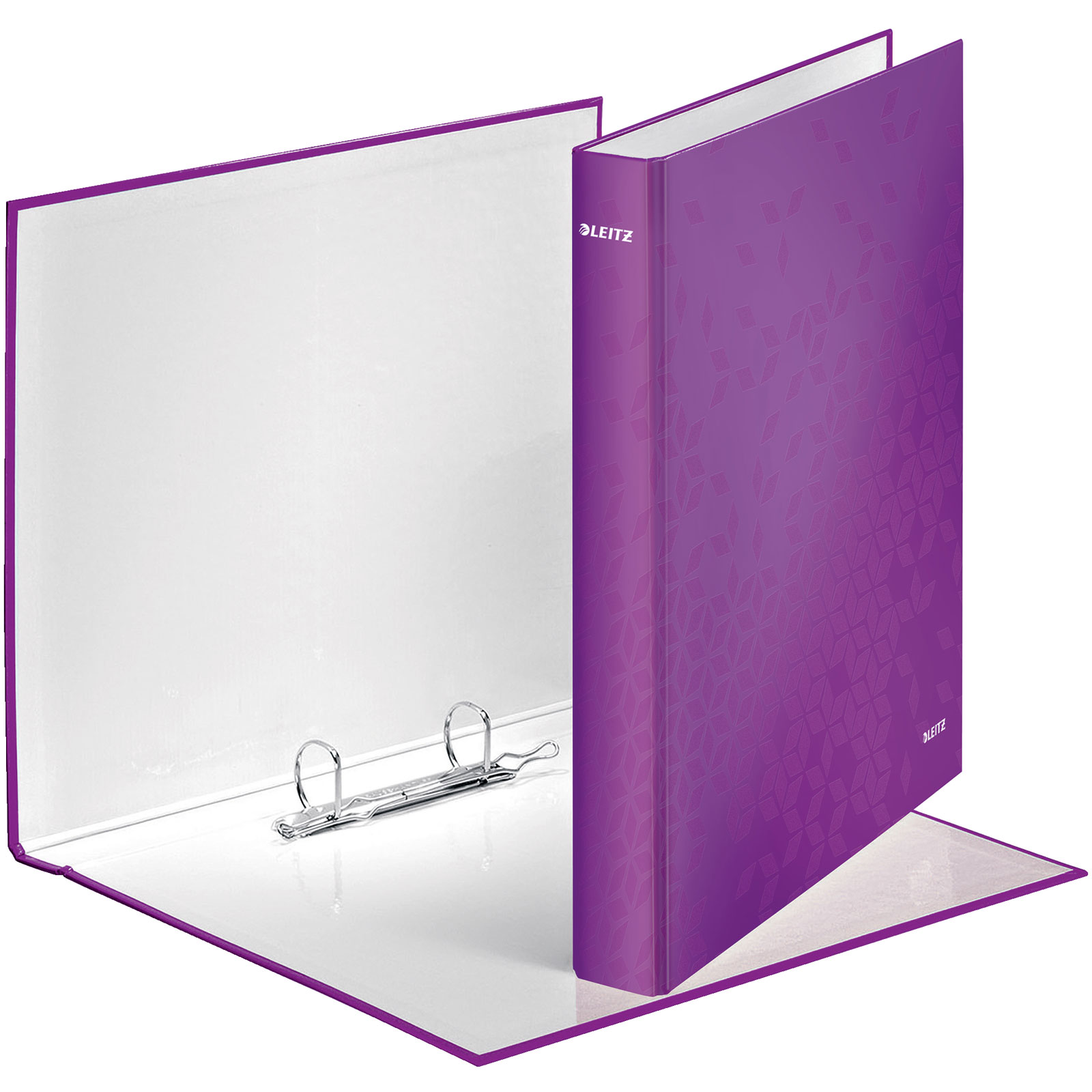 Leitz Ring Binder Laminated WOW A4 2 DRing 25mm Purple Rapid Online