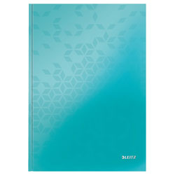 Leitz Notebook WOW A4 Ruled with Hardcover 90g/80 Sheets Ice Blue