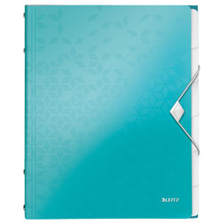 Leitz Divider Book WOW A4 PP 6 tabs ice blue