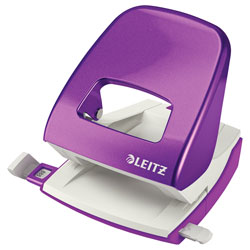 Leitz Hole Punch WOW 50081062 Metal 2-Hole 30-Sheet Capacity Purple