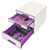 Leitz WOW Drawer Cabinet CUBE 4 Drawer white purple
