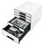 Leitz WOW Drawer Cabinet CUBE 5 Drawer white black