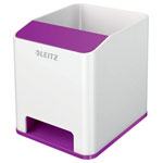 Leitz Sound Pen Holder WOW White & White & Purple