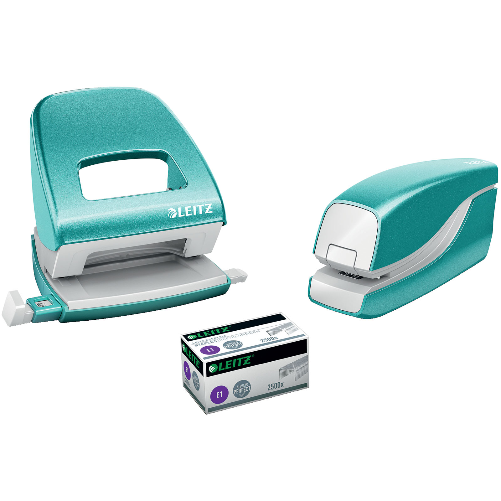 Leitz Electric Stapler WOW Ice Blue | Rapid Online