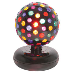 QTX 153.160UK (Uk Version) Large Rotating Disco Ball, 5 Colours, Free Standing