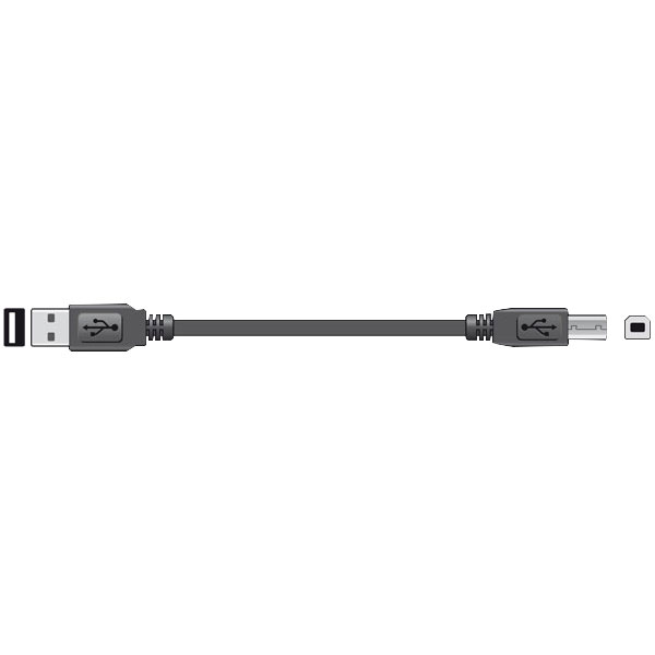 113.004UK USB 2.0 Type A Plug To Type B Plug Lead 1.5m