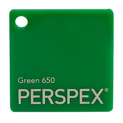 Perspex Cast Acrylic Sheet 600 x 400 x 3mm Solid Green
