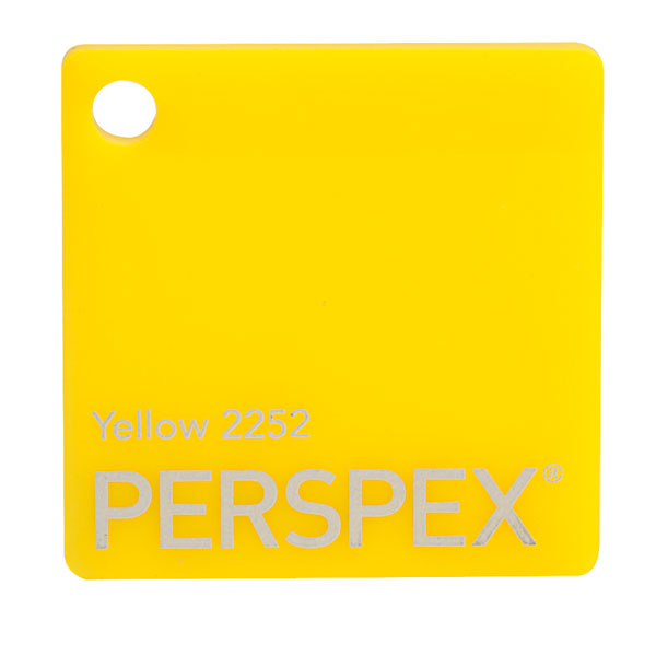 Perspex Cast Acrylic Sheet 600 X 400 X 3mm Solid Yellow