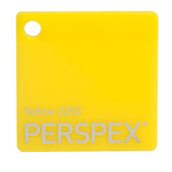 Perspex Cast Acrylic Sheet 1000 x 500 x 5mm Solid Yellow