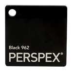 Perspex Cast Acrylic Sheet 1000 x 500 x 5mm Solid Black