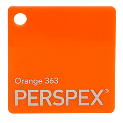 Perspex Cast Acrylic Sheet 1000 x 500 x 5mm Solid Orange