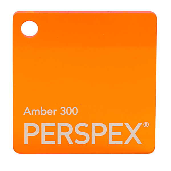 Perspex Cast Acrylic Sheet 600 X 400 X 3mm Transparent Amber