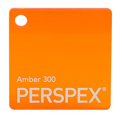 Perspex Cast Acrylic Sheet 600 x 400 x 5mm Transparent Amber